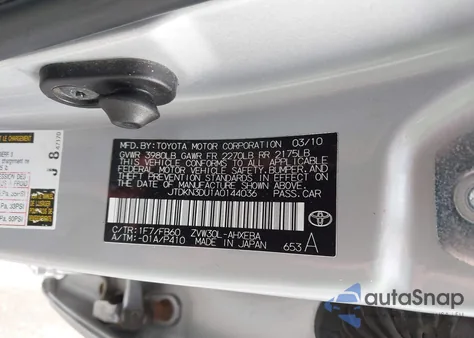 2010 Toyota Prius Ii from USA, damaged, VIN JTDKN3DU1A0144036